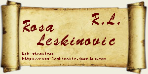 Rosa Leškinović vizit kartica